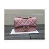 Replica Chanel Small Classic Flap CF Bag Quilted Caviar Shining Light Gold Hardware 20cm in Dark Grey 2
