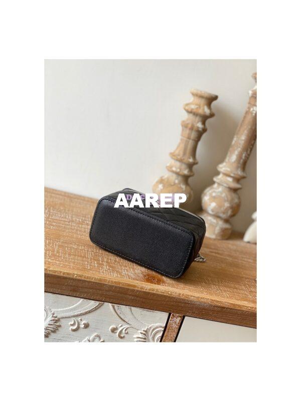 Replica Chanel Enamel Handle Grained Calfskin Vanity with Chain AP2805 Black 11