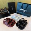 Replica Chanel Lambskin Sandals G34601 Black