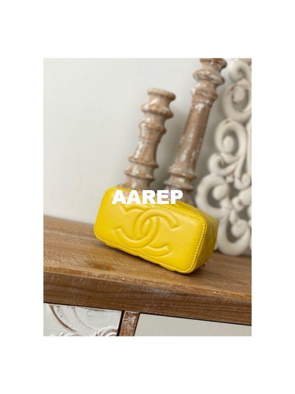 Replica Chanel Vanity With Chain in Lambskin Top Handle AP2846 Yellow 5