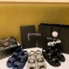 Replica Chanel Lambskin Sandals CC Star G350423 Black 2