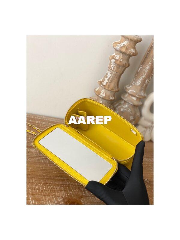 Replica Chanel Vanity With Chain in Lambskin Top Handle AP2846 Yellow 10