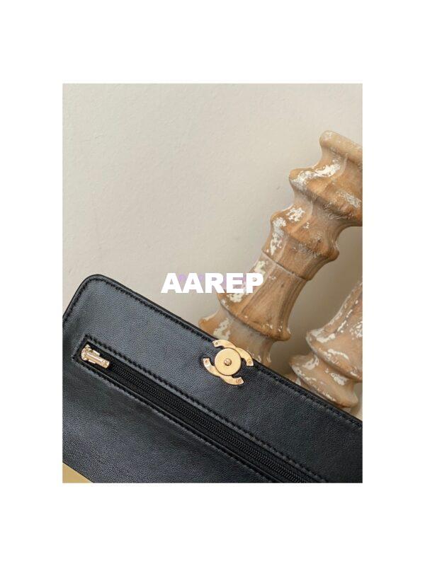 Replica Chanel Wallet On Chain Top Handle Lambskin WOC AP2844 Black 8