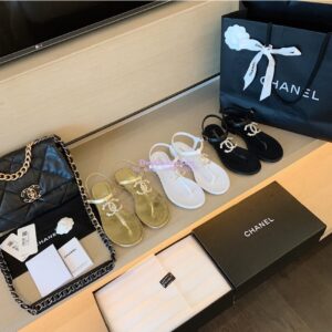 Replica Chanel Lambskin Sandals G35692 Metallic Gold 2