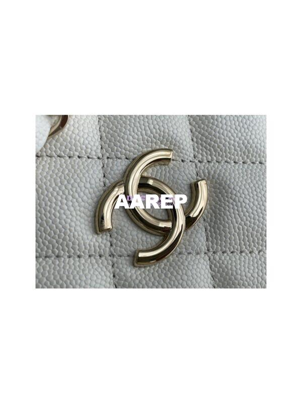Replica Chanel 22SS Bucket Bag in Caviar AS3176 White 6