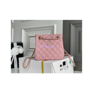 Replica Chanel 22SS Bucket Bag in Caviar AS3176 Light Pink