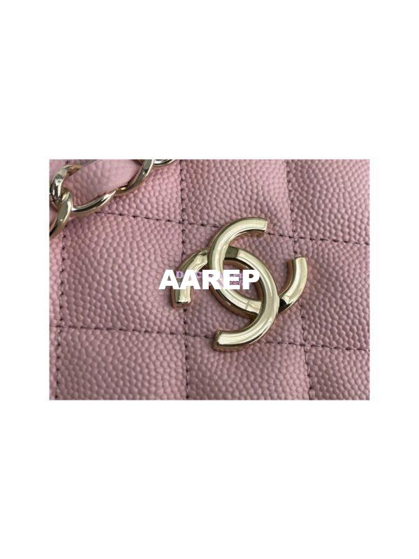 Replica Chanel 22SS Bucket Bag in Caviar AS3176 Light Pink 8