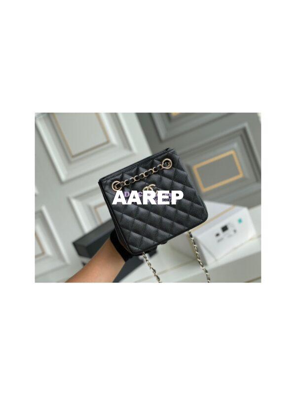 Replica Chanel 22SS Bucket Bag in Caviar AS3176 Black 4