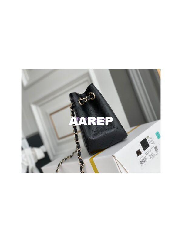 Replica Chanel 22SS Bucket Bag in Caviar AS3176 Black 8