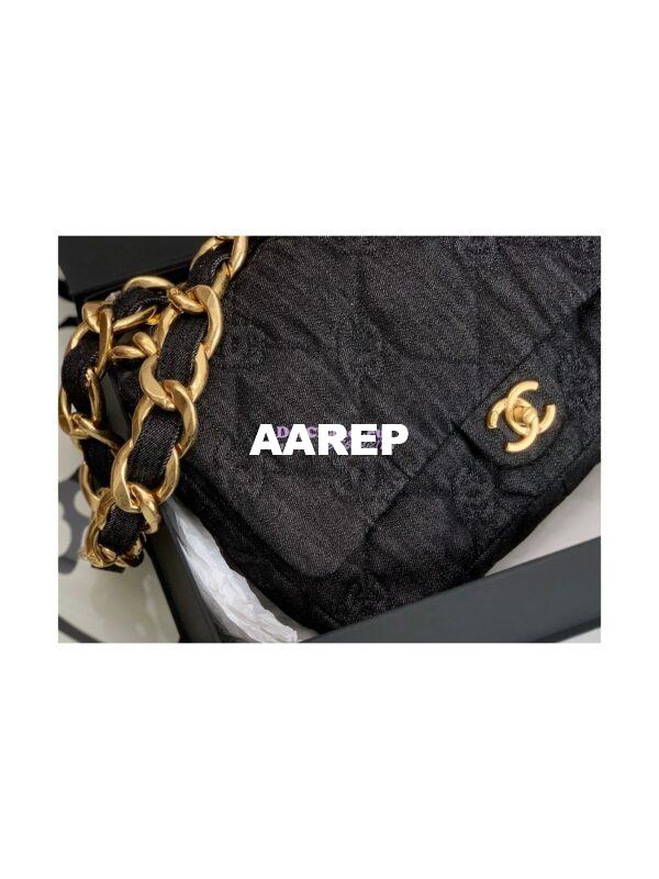 Replica Chanel Large Flap Denim Quilted Bag AS3215 3
