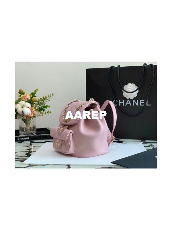 Replica Chanel 22SS Mini Duma Backpack in Lambskin AS2908 Light Pink 3