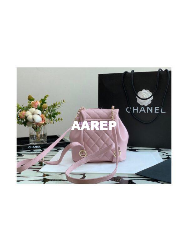 Replica Chanel 22SS Mini Duma Backpack in Lambskin AS2908 Light Pink 5