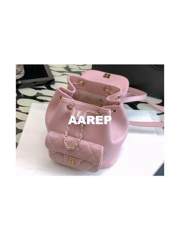 Replica Chanel 22SS Mini Duma Backpack in Lambskin AS2908 Light Pink 6