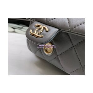Replica Chanel 22SS Mini Duma Backpack in Lambskin AS2908 Dark Grey 2