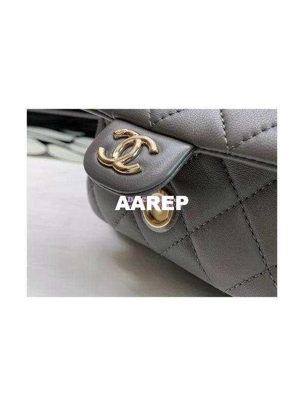 Replica Chanel 22SS Mini Duma Backpack in Lambskin AS2908 Dark Grey 4