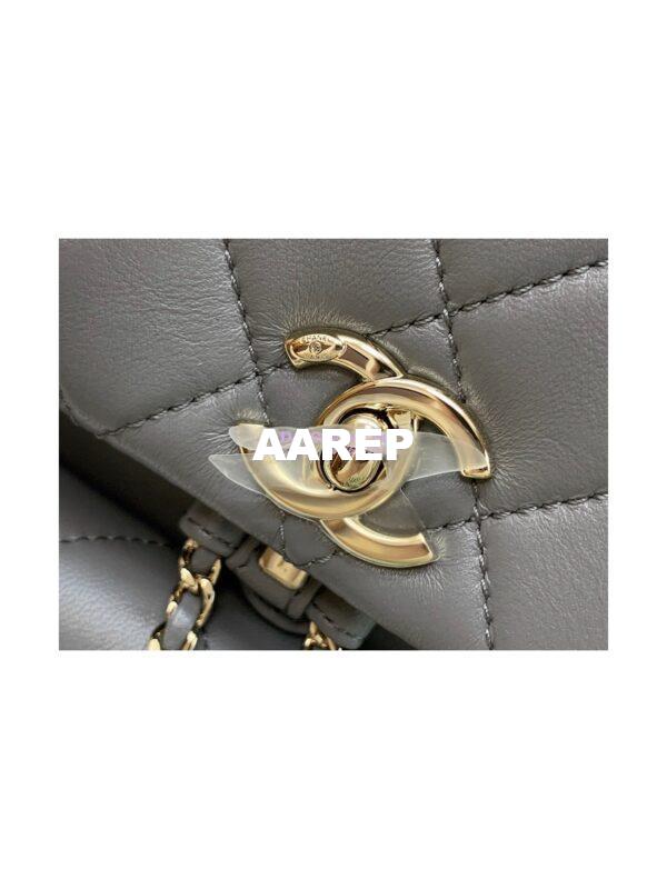 Replica Chanel 22SS Mini Duma Backpack in Lambskin AS2908 Dark Grey 5