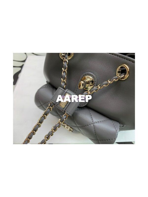 Replica Chanel 22SS Mini Duma Backpack in Lambskin AS2908 Dark Grey 6