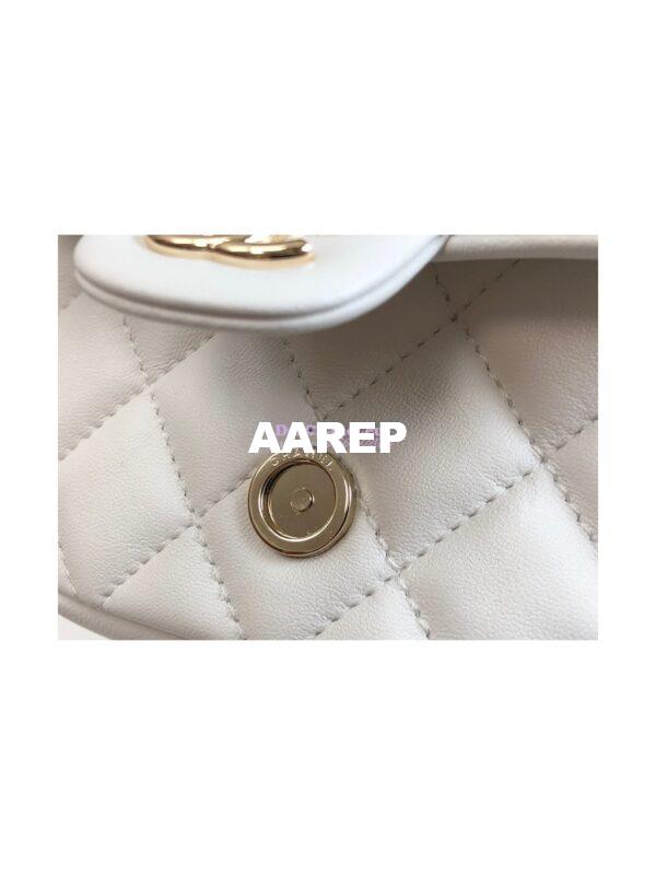 Replica Chanel 22SS Mini Duma Backpack in Lambskin AS2908 White 7