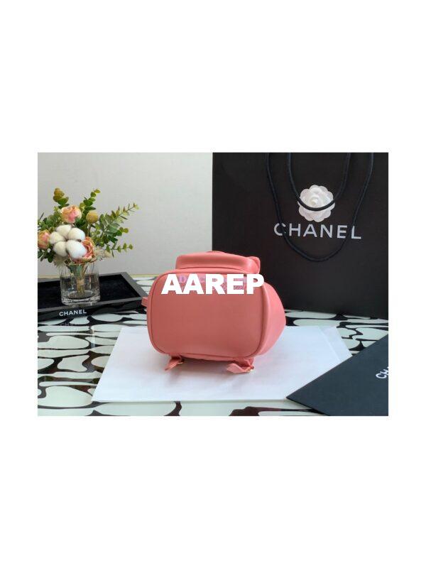 Replica Chanel 22SS Mini Duma Backpack in Lambskin AS2908 Coral Pink 9