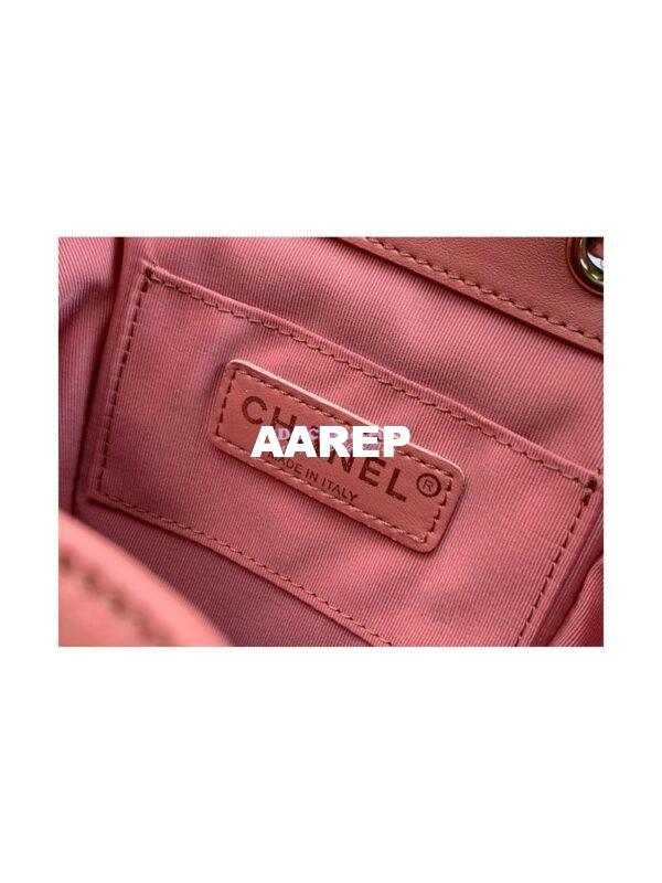 Replica Chanel 22SS Mini Duma Backpack in Lambskin AS2908 Coral Pink 10