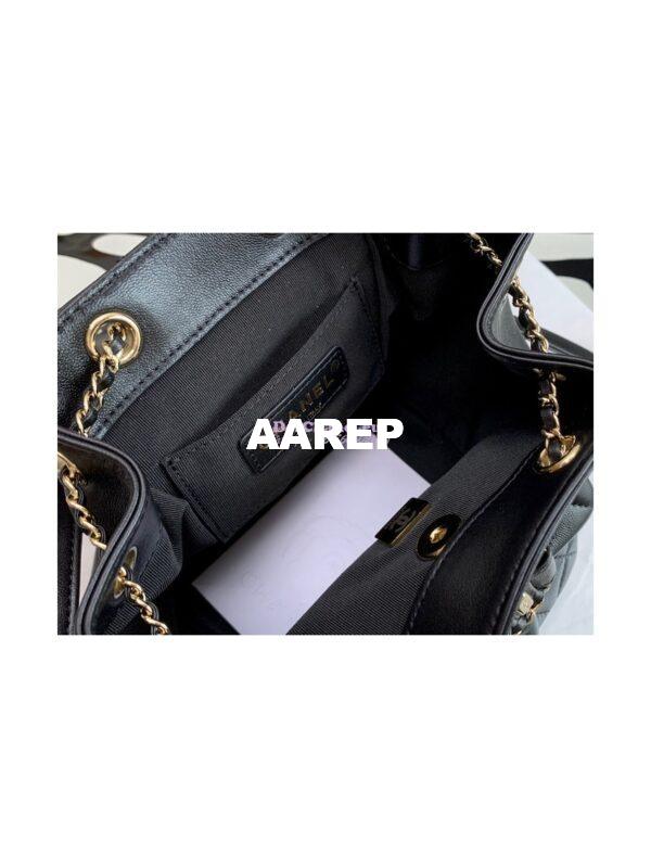 Replica Chanel 22SS Mini Duma Backpack in Lambskin AS2908 Black 8