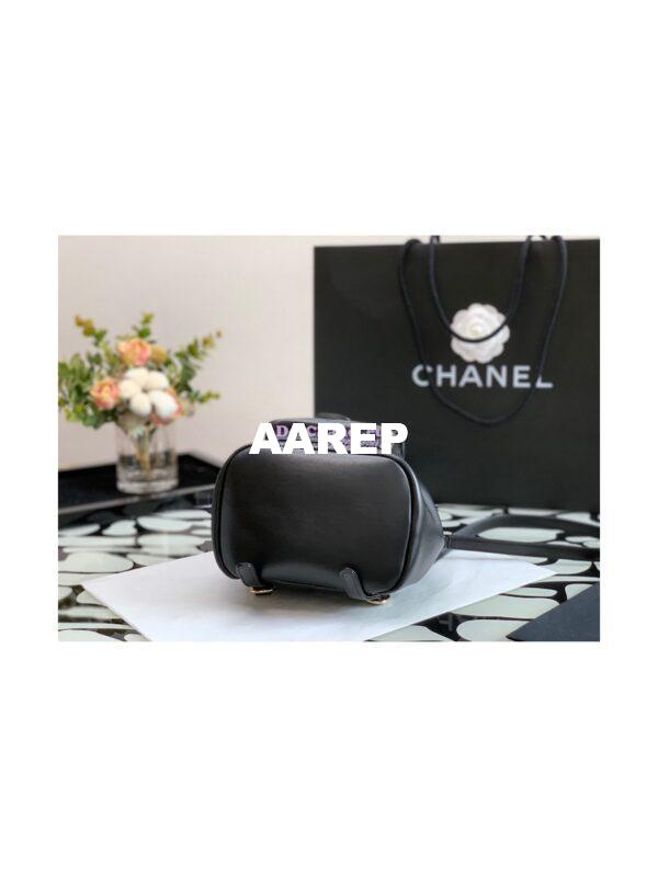 Replica Chanel 22SS Mini Duma Backpack in Lambskin AS2908 Black 9