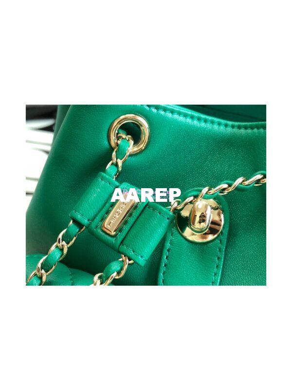 Replica Chanel 22SS Mini Duma Backpack in Lambskin AS2908 Green 5