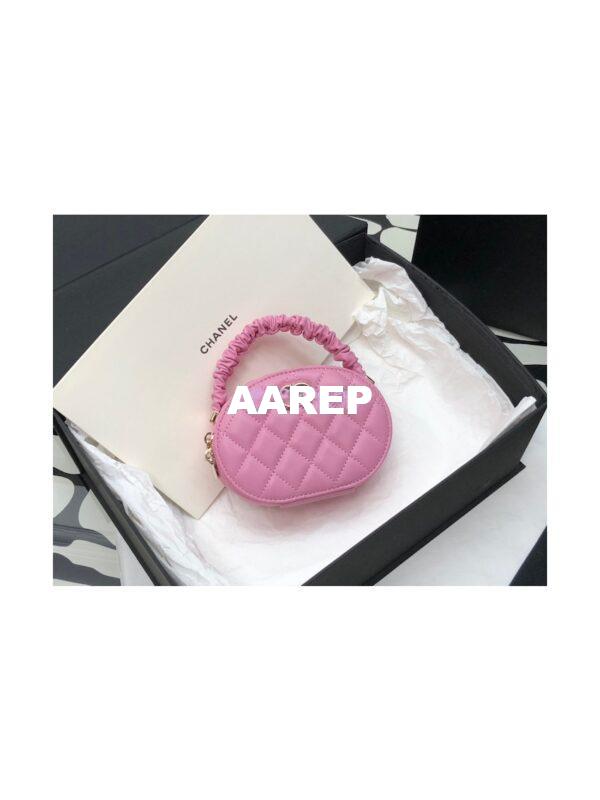 Replica Chanel 22SS Small Vanity Case Lambskin AP2731 Pink 2