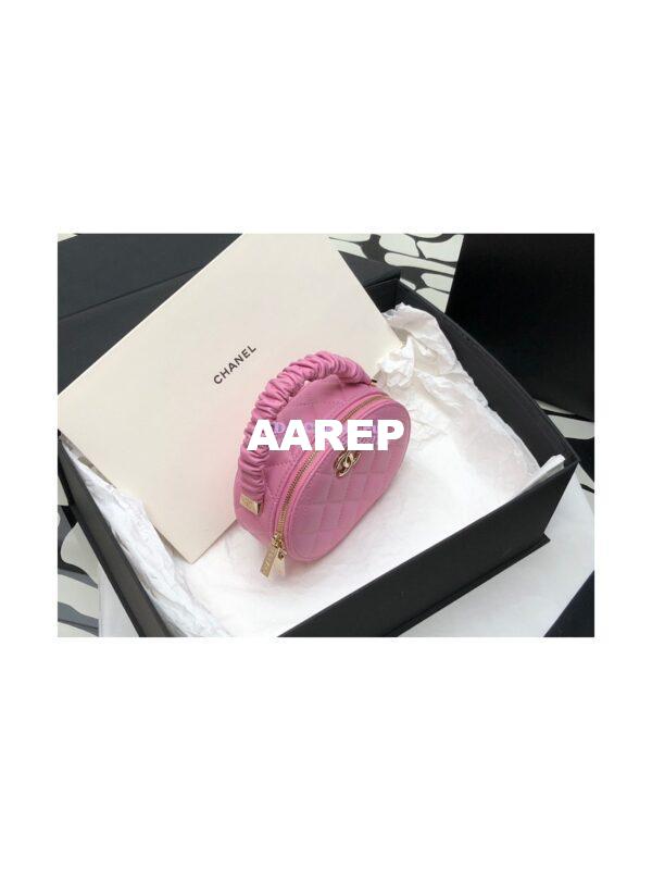 Replica Chanel 22SS Small Vanity Case Lambskin AP2731 Pink 4