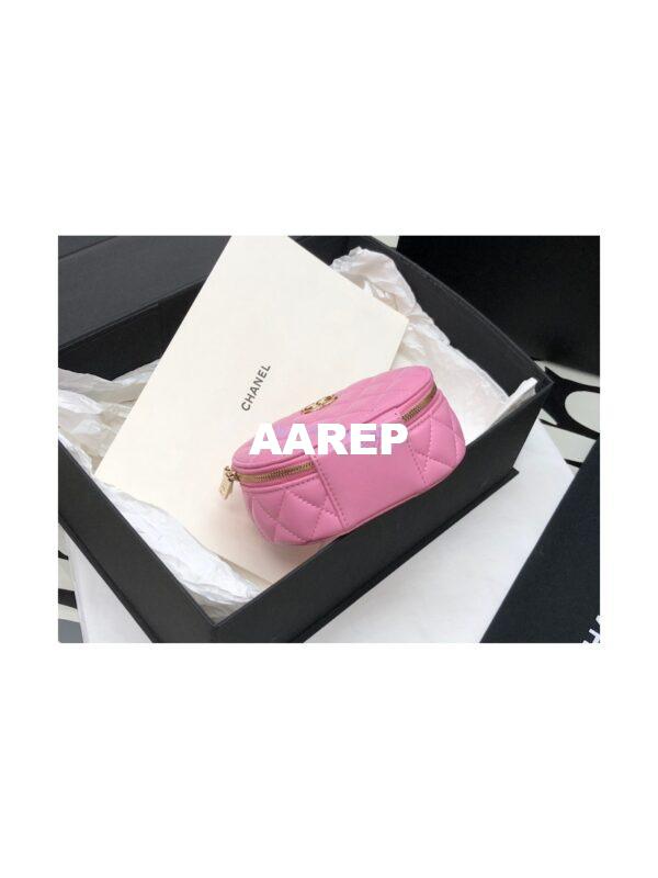 Replica Chanel 22SS Small Vanity Case Lambskin AP2731 Pink 8