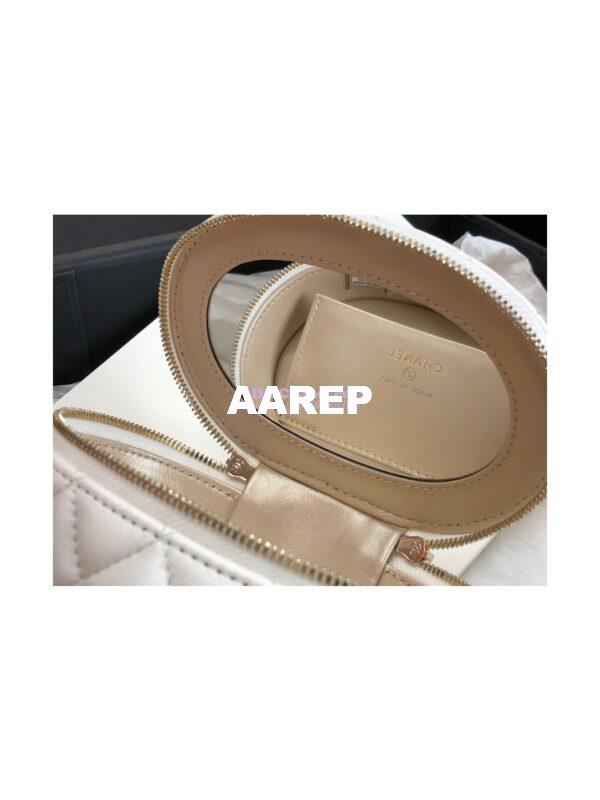 Replica Chanel 22SS Small Vanity Case Lambskin AP2731 White 9