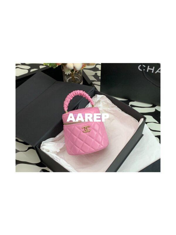 Replica Chanel 22SS Lambskin Vanity Case AP2730 Pink 2
