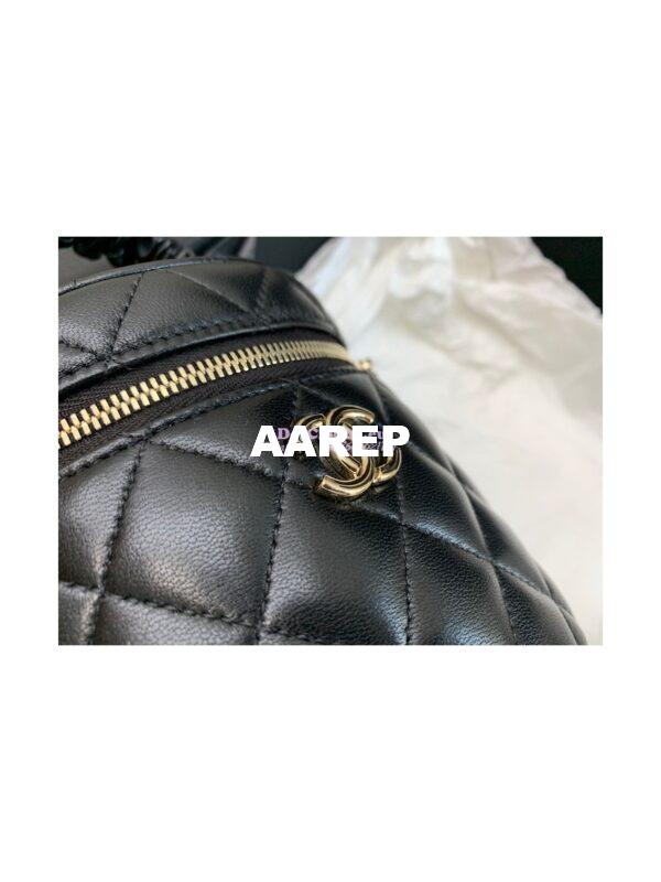 Replica Chanel 22SS Lambskin Vanity Case AP2730 Black 7