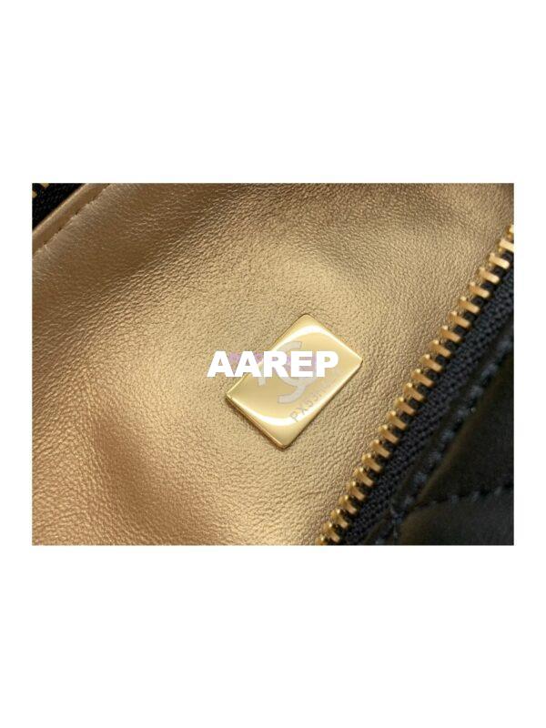 Replica Chanel Diamanté Logo Small Hobo Bag in Lambskin AS3242 Black 9