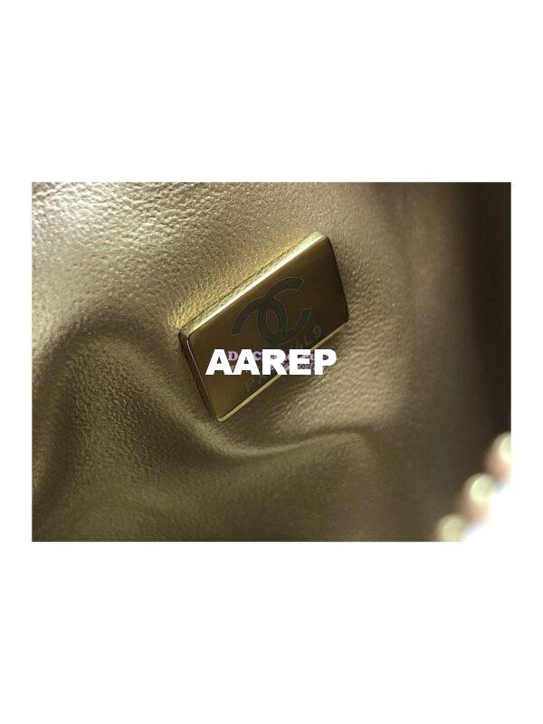Replica Chanel Diamanté Logo Small Hobo Bag in Lambskin AS3242 White 8