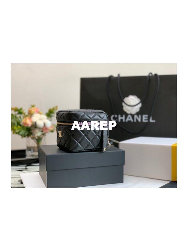 Replica Chanel Clutch With Handle AP2803 Lambskin Black 6
