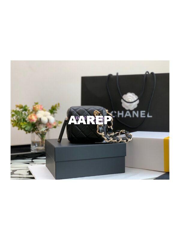 Replica Chanel Clutch With Handle AP2803 Lambskin Black 7
