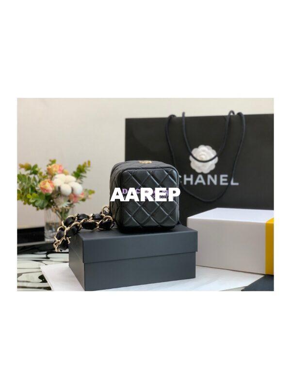 Replica Chanel Clutch With Handle AP2803 Lambskin Black 10