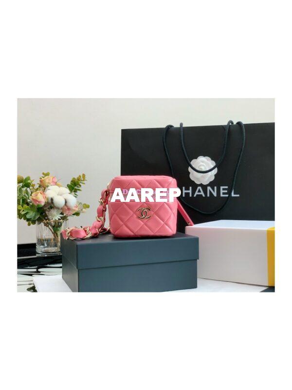 Replica Chanel Clutch With Handle AP2803 Lambskin Pink 3
