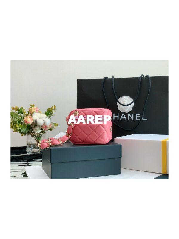 Replica Chanel Clutch With Handle AP2803 Lambskin Pink 4