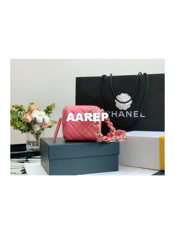 Replica Chanel Clutch With Handle AP2803 Lambskin Pink 7