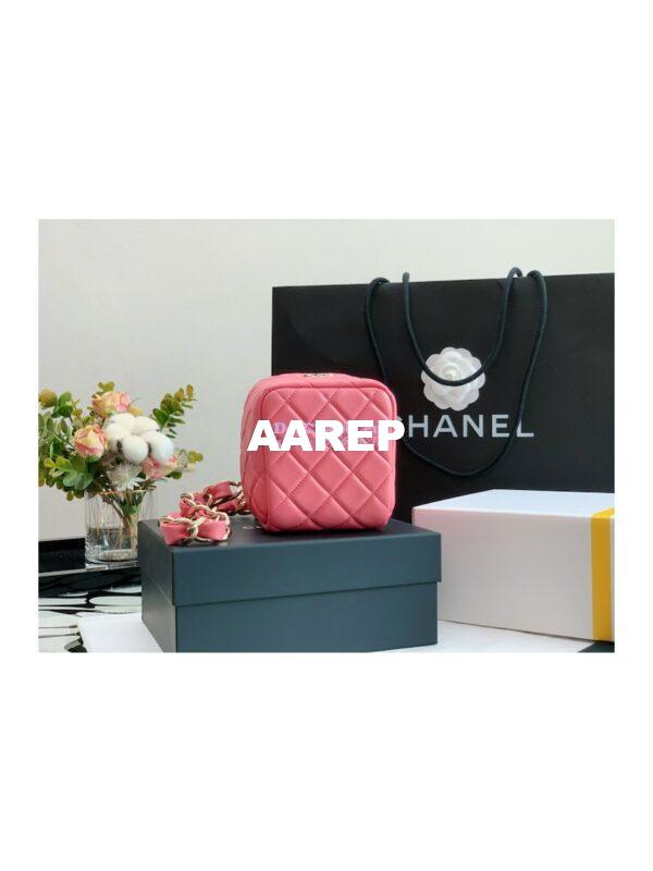 Replica Chanel Clutch With Handle AP2803 Lambskin Pink 8
