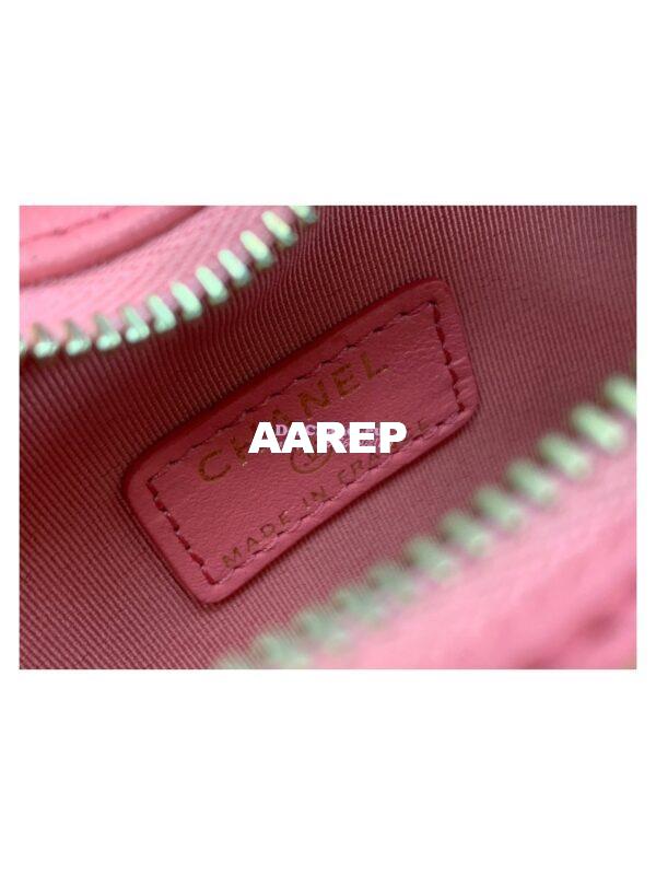 Replica Chanel Heart Clutch With Chain AP2784 Lambskin Coral Pink 11