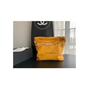 Replica Chanel 22 Handbag Shiny Calfskin AS3260 AS3261 Yellow 2