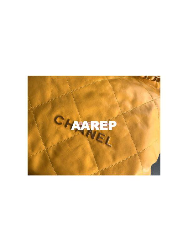 Replica Chanel 22 Handbag Shiny Calfskin AS3260 AS3261 Yellow 5