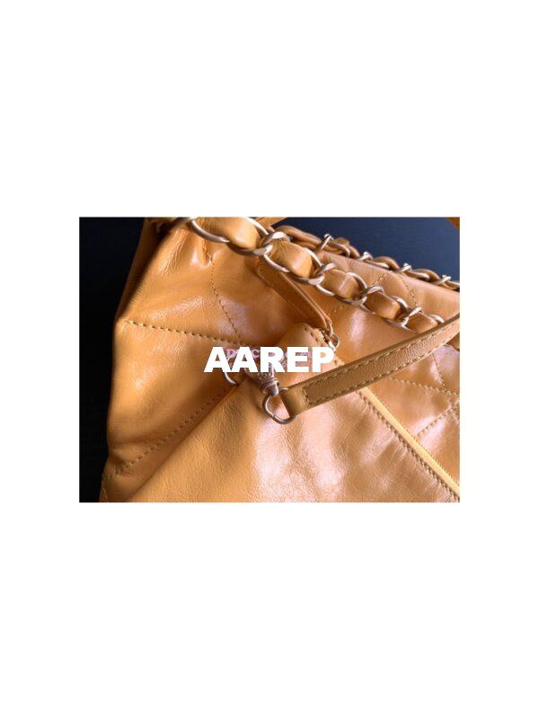 Replica Chanel 22 Handbag Shiny Calfskin AS3260 AS3261 Yellow 10