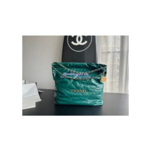 Replica Chanel 22 Handbag Shiny Calfskin AS3260 AS3261 Green