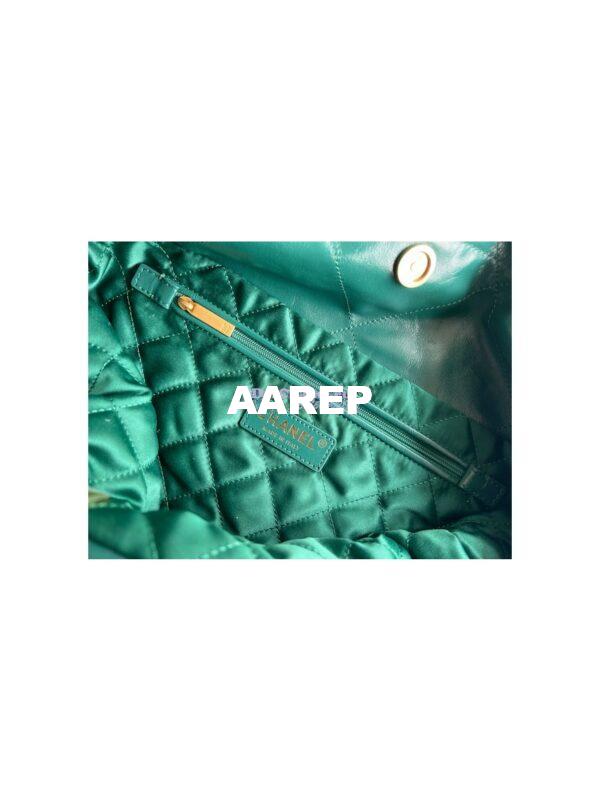 Replica Chanel 22 Handbag Shiny Calfskin AS3260 AS3261 Green 10