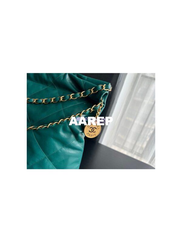 Replica Chanel 22 Handbag Shiny Calfskin AS3260 AS3261 Green 13