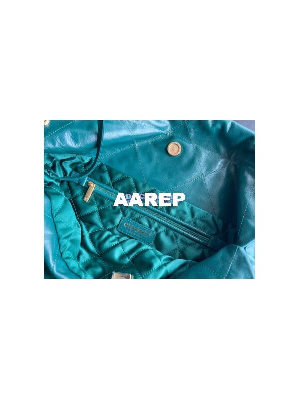 Replica Chanel 22 Handbag Shiny Calfskin AS3260 AS3261 Green 17